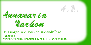 annamaria markon business card